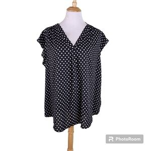 Chaus Polka Dot Shirt, sz 3X